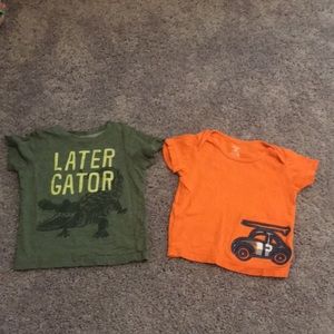 Carters t-shirts.  12 months.